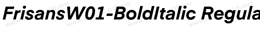 FrisansW01-BoldItalic Regular字体转换